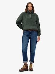Superdry Green Super Soft Half Zip Jumper - Image 4 of 6