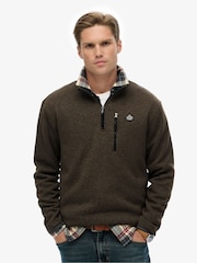 Superdry Green Storm Fleece Half Zip Jumper - Image 1 of 6