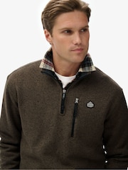 Superdry Green Storm Fleece Half Zip Jumper - Image 3 of 6