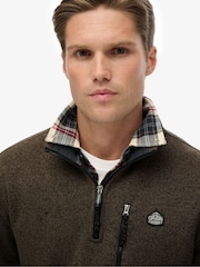 Superdry Green Storm Fleece Half Zip Jumper - Image 4 of 6