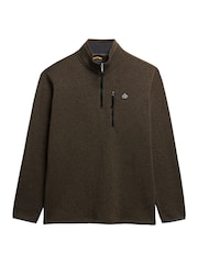 Superdry Green Storm Fleece Half Zip Jumper - Image 5 of 6