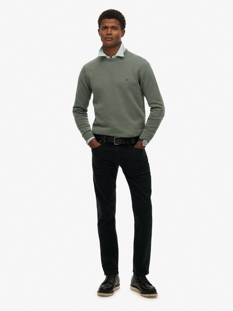 Superdry Black The Merchant Store Sateen Five Pocket Joggers - Image 1 of 7 Superdry Black The Merchant Store Sateen Five Pocket Joggers - Image 1 of 7