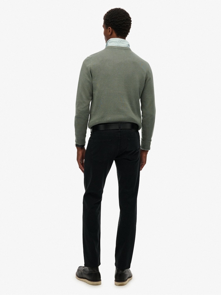Superdry Black The Merchant Store Sateen Five Pocket Joggers - Image 2 of 7 Superdry Black The Merchant Store Sateen Five Pocket Joggers - Image 2 of 7