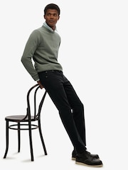 Superdry Black The Merchant Store Sateen Five Pocket Joggers - Image 3 of 7