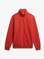 Superdry Orange Essential Logo Half Zip Sweatshirt - Image 5 of 6
