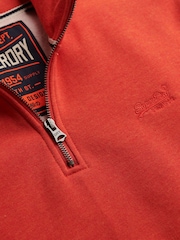 Superdry Orange Essential Logo Half Zip Sweatshirt - Image 6 of 6
