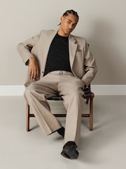 Neutral Loose Fit TENCEL™ Lyocell Cotton Linen Suit Jacket - Image 2 of 11
