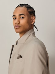 Neutral Loose Fit TENCEL™ Lyocell Cotton Linen Suit Jacket - Image 5 of 11