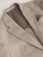 Neutral Loose Fit TENCEL™ Lyocell Cotton Linen Suit Jacket - Image 8 of 11