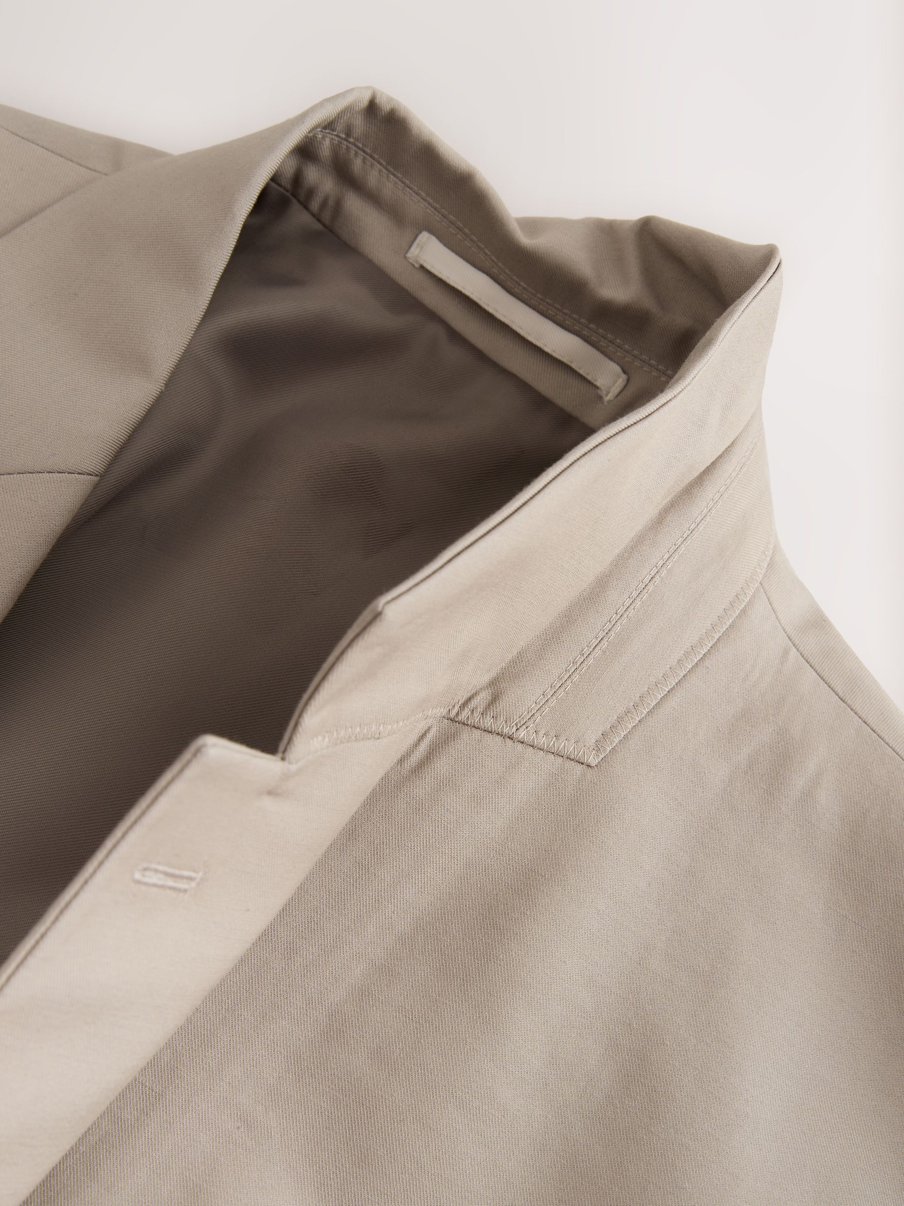 Buy Neutral Loose Fit TENCEL™ Lyocell Cotton Linen Suit Jacket