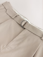Neutral Loose Fit TENCEL™ Lyocell Cotton Linen Suit Trousers - Image 7 of 8