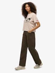 Superdry Green Mid Rise Baggy Joggers - Image 4 of 5