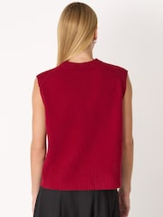 Whistles Red Wool Sleeveless Tank - Image 2 of 5