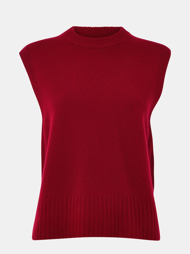 Whistles Red Wool Sleeveless Tank - Image 5 of 5