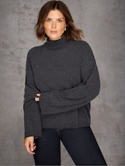 Live Unlimited Grey Roll Neck Jumper - Image 1 of 7