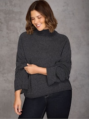 Live Unlimited Grey Roll Neck Jumper - Image 4 of 7