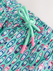 Aqua Boat Print 5 Inch Swim Shorts - Image 2 of 4