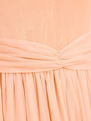 Lipsy Peach Pink Corsage One Shoulder Occasion Dress (7-16yrs) - Image 2 of 5
