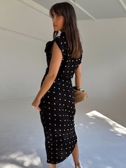 Never Fully Dressed Black Plisse Desiree Dress - Image 2 of 7
