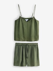 Green Strappy Short Pyjamas Set - Image 1 of 3