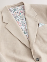 Stone Slim Fit Motionflex Textured Suit Jacket - Image 10 of 13