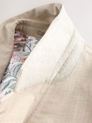 Stone Slim Fit Motionflex Textured Suit Jacket - Image 11 of 13