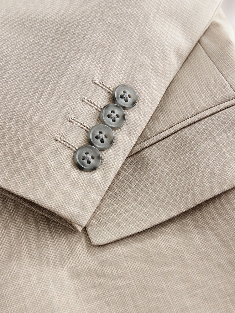 Stone Slim Fit Motionflex Textured Suit Jacket - Image 13 of 13