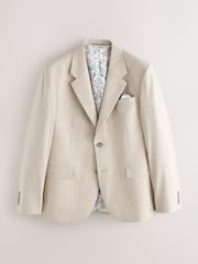 Stone Slim Fit Motionflex Textured Suit Jacket - Image 8 of 13