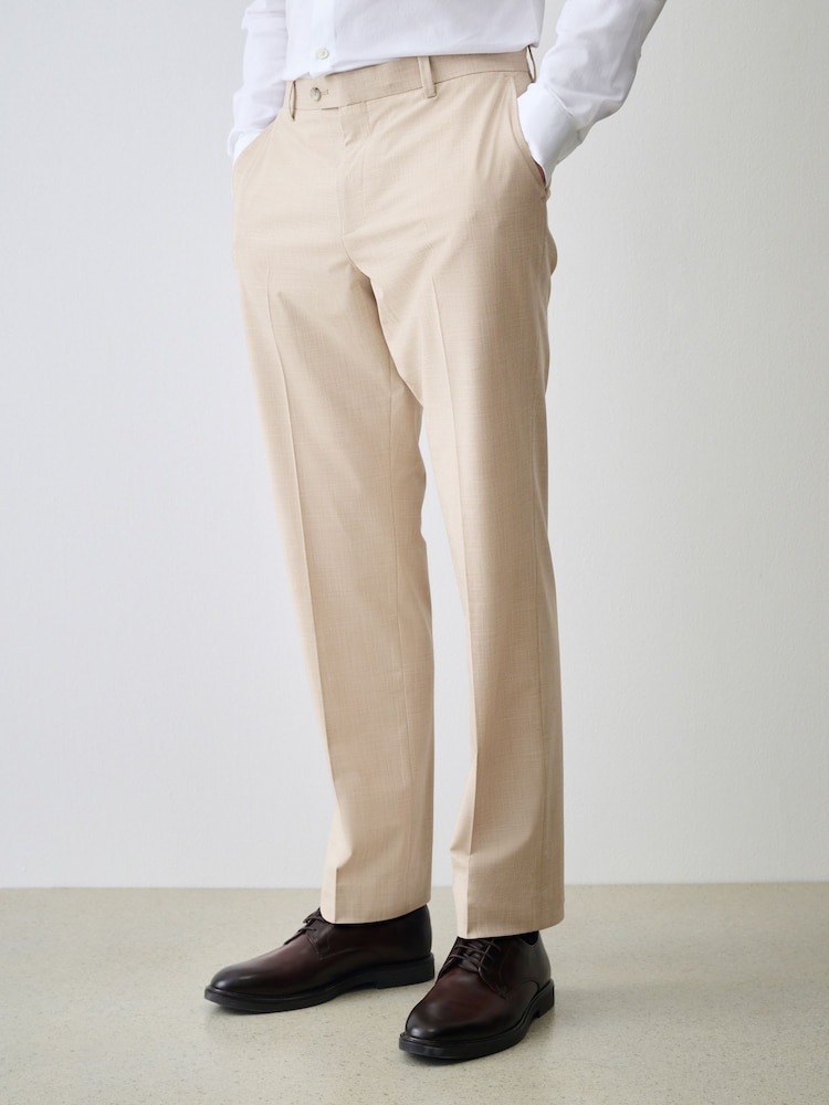 Stone Slim Fit Motionflex Textured Suit Trouser - Image 1 of 15