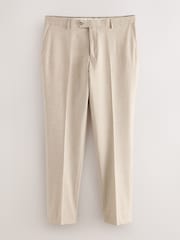 Stone Slim Fit Motionflex Textured Suit Trouser - Image 11 of 15