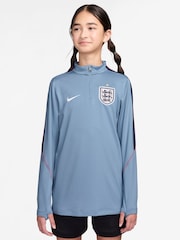Nike Work Blue England Strike Long Sleeve Drill Top - Image 1 of 6
