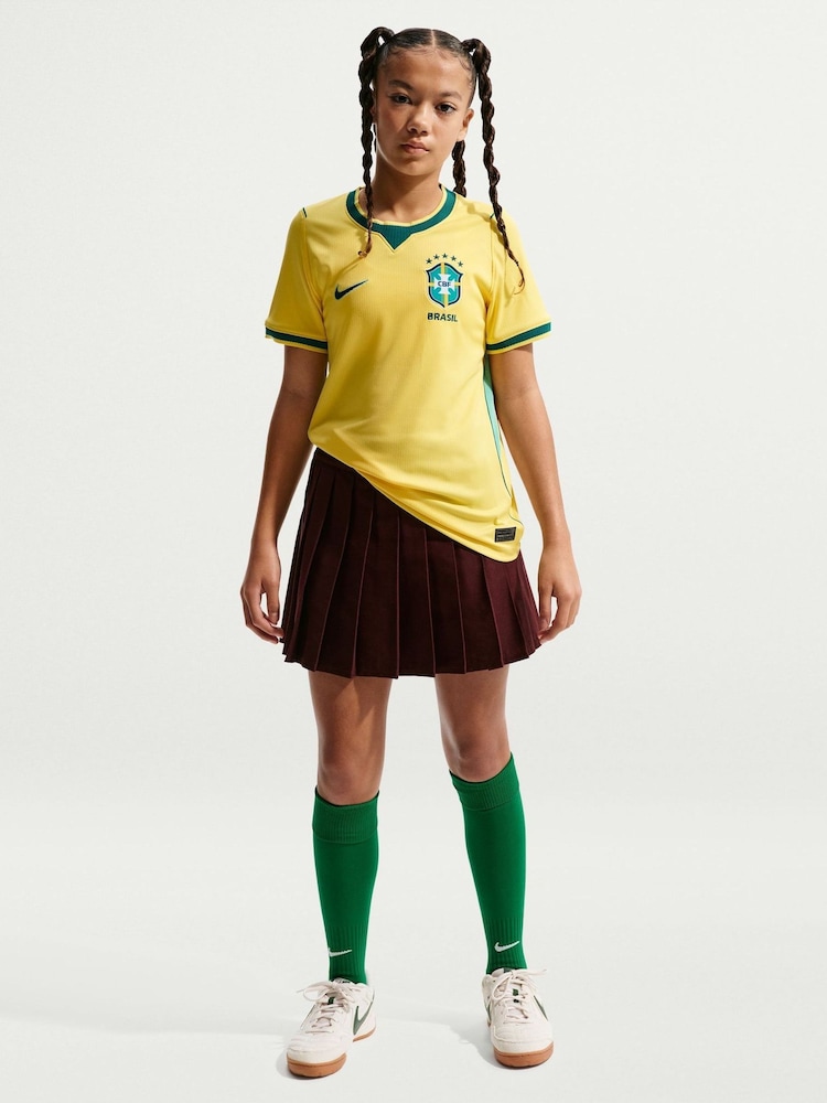 Nike Home Brazil 2026 Stadium Football Shirt - Image 1 of 5 Nike Home Brazil 2026 Stadium Football Shirt - Image 1 of 5