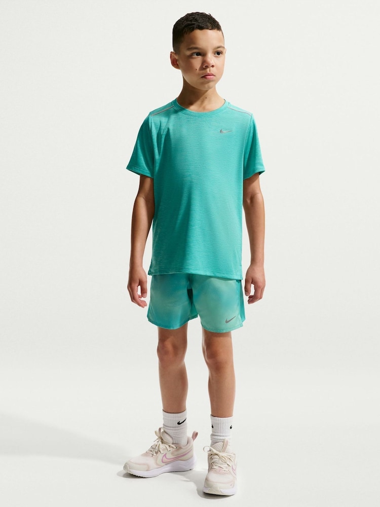 Nike Green Dri-FIT Miler Printed Shorts - Image 1 of 5