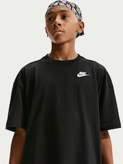 Nike Black Oversized Futura T-Shirt - Image 3 of 5