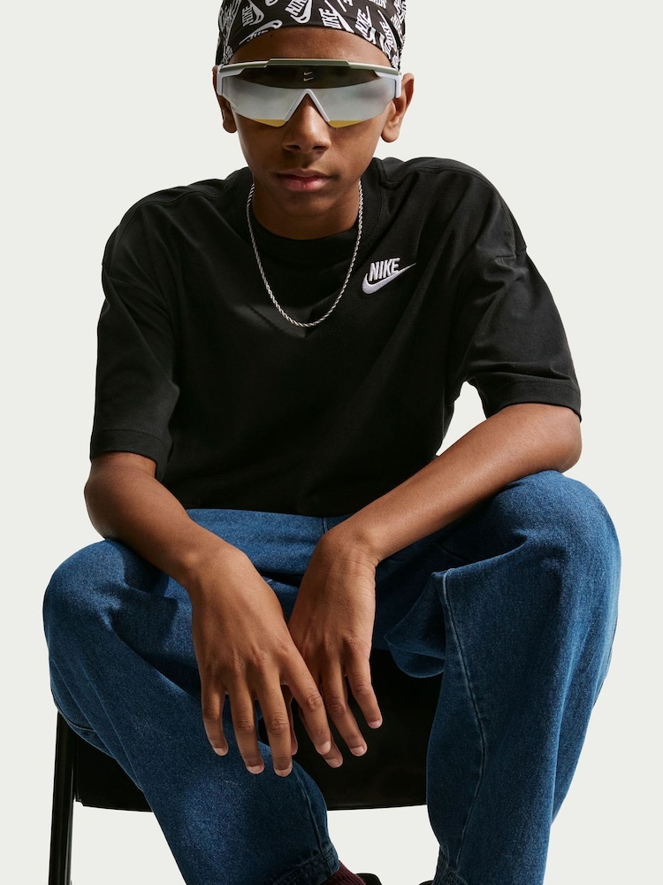 Nike Black Oversized Futura T-Shirt - Image 5 of 5 Nike Black Oversized Futura T-Shirt - Image 5 of 5