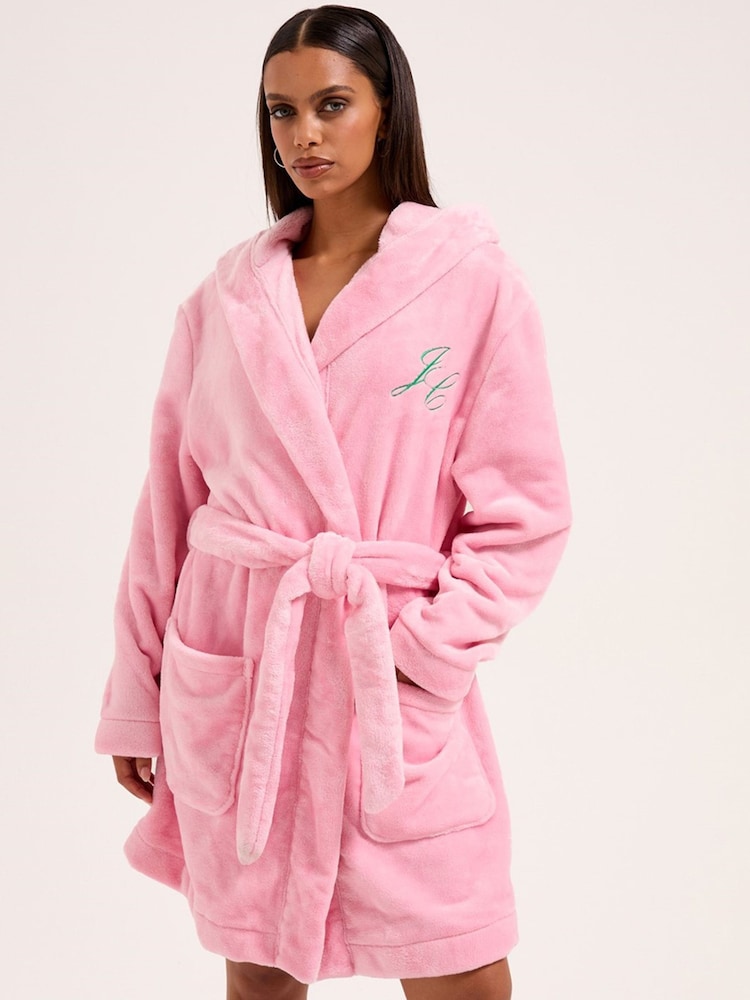 Juicy Couture Pink Crown Plush Hooded Robe - Image 1 of 3