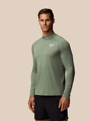 Castore Green Adapt Training 1/4 Zip Top - Image 1 of 3