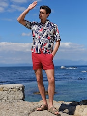 ネイビー ボート - プリント半袖シャツ - 画像 2 / 12