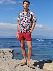 ネイビー ボート - プリント半袖シャツ - 画像 4 / 12