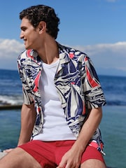 ネイビー ボート - プリント半袖シャツ - 画像 7 / 12