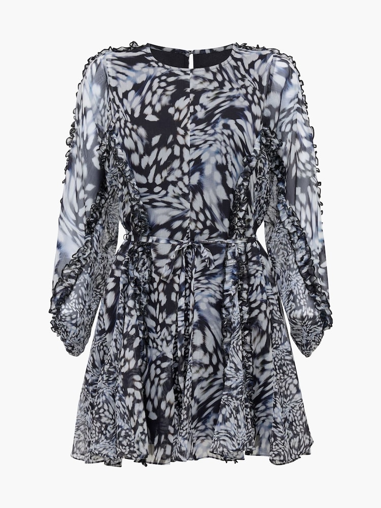 French Connection Grey Emina Chiffon Allegra Dress - Image 5 of 5 French Connection Grey Emina Chiffon Allegra Dress - Image 5 of 5