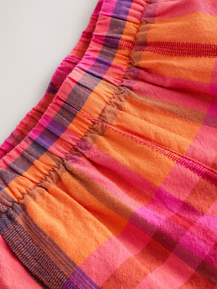 Ružičasto/narandžasto karo - Pullon Barrel pantalone (3-16god.) - Slika 9 od 9