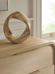 Mid Natural Mia Oak Effect 6 Drawer Wide Chest of Drawers - Image 3 of 10