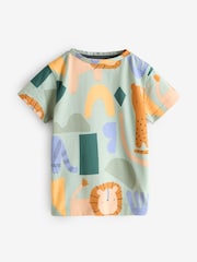 Khaki Camo Animal Print T-Shirt - Image 1 of 1