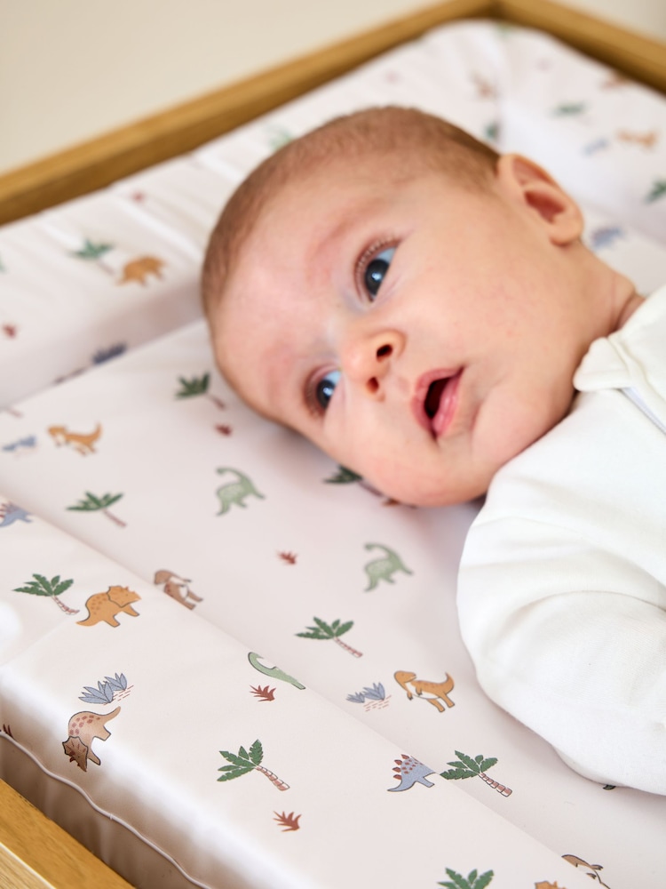 JoJo Maman Bébé White Dino Print Changing Mat - Image 1 of 4