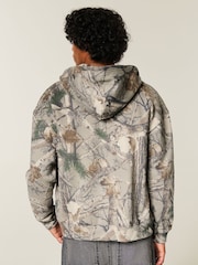 Hollister Grey Camo Print Logo Zip Through Hoodie - Image 2 of 3