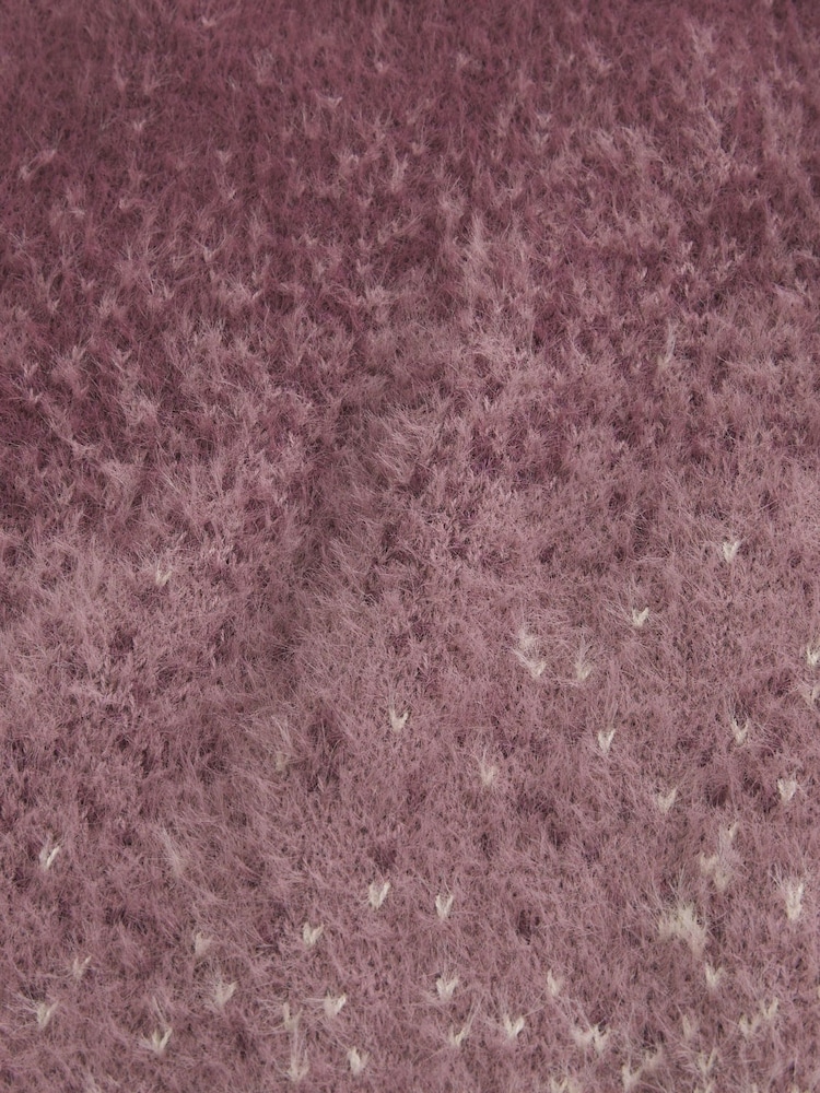 Hollister Red Fuzzy Textured Ombre Crew Neck Jumper - Image 4 of 4 Hollister Red Fuzzy Textured Ombre Crew Neck Jumper - Image 4 of 4