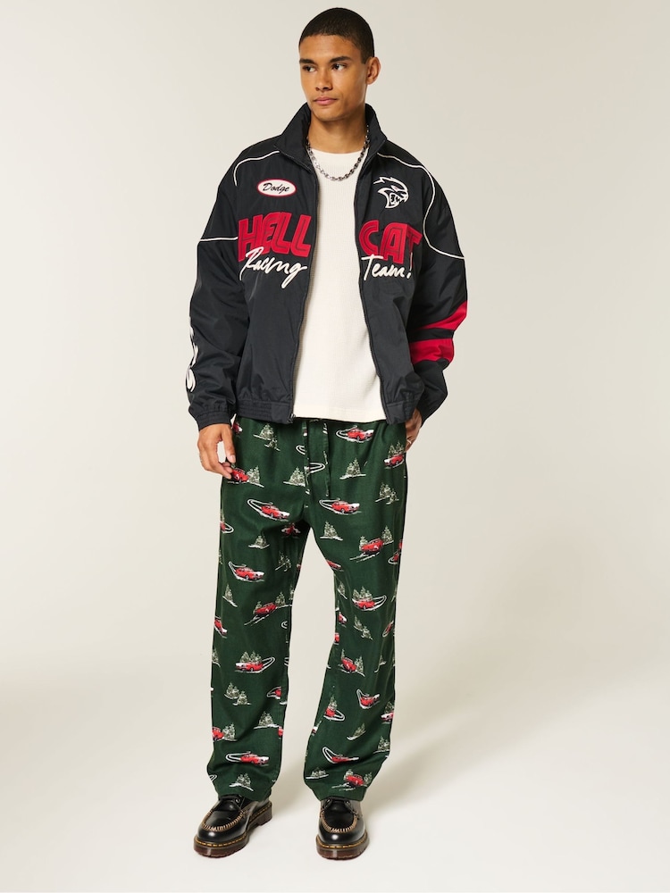 Hollister Green All-Over Print Christmas Pyjama Bottoms - Image 1 of 5 Hollister Green All-Over Print Christmas Pyjama Bottoms - Image 1 of 5