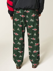Hollister Green All-Over Print Christmas Pyjama Bottoms - Image 3 of 5
