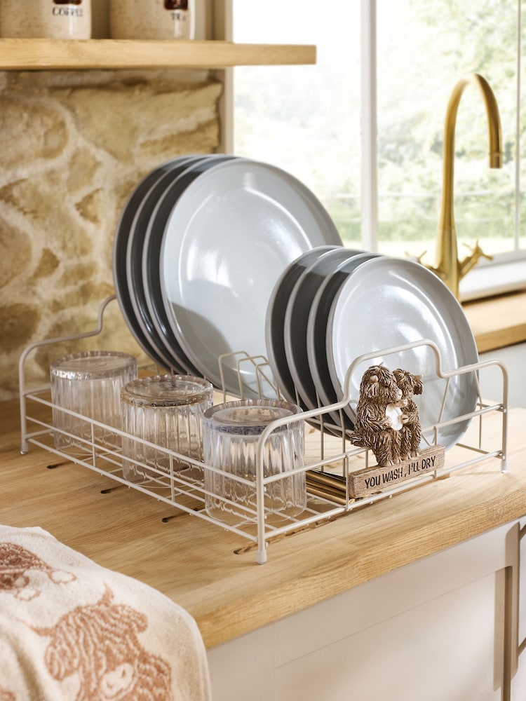 Cream Hamish The Highland Cow Dish Drainer - Image 1 of 4 Cream Hamish The Highland Cow Dish Drainer - Image 1 of 4